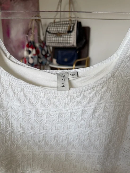 Joie White Knit Peplum Tank - Picture 2 of 3